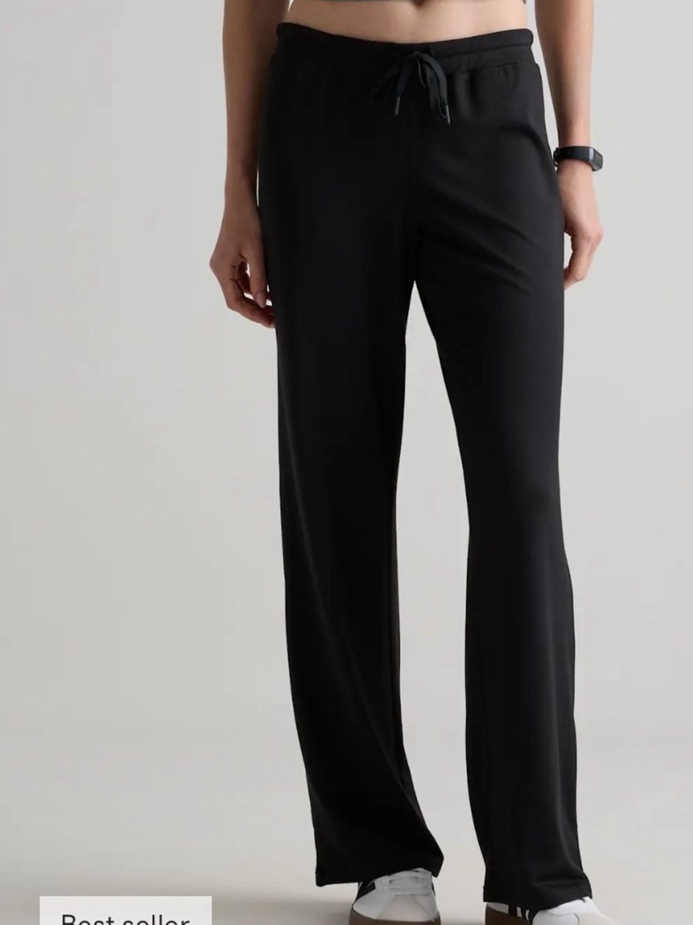 Quince Flowknit Wide Leg Pants Small Black